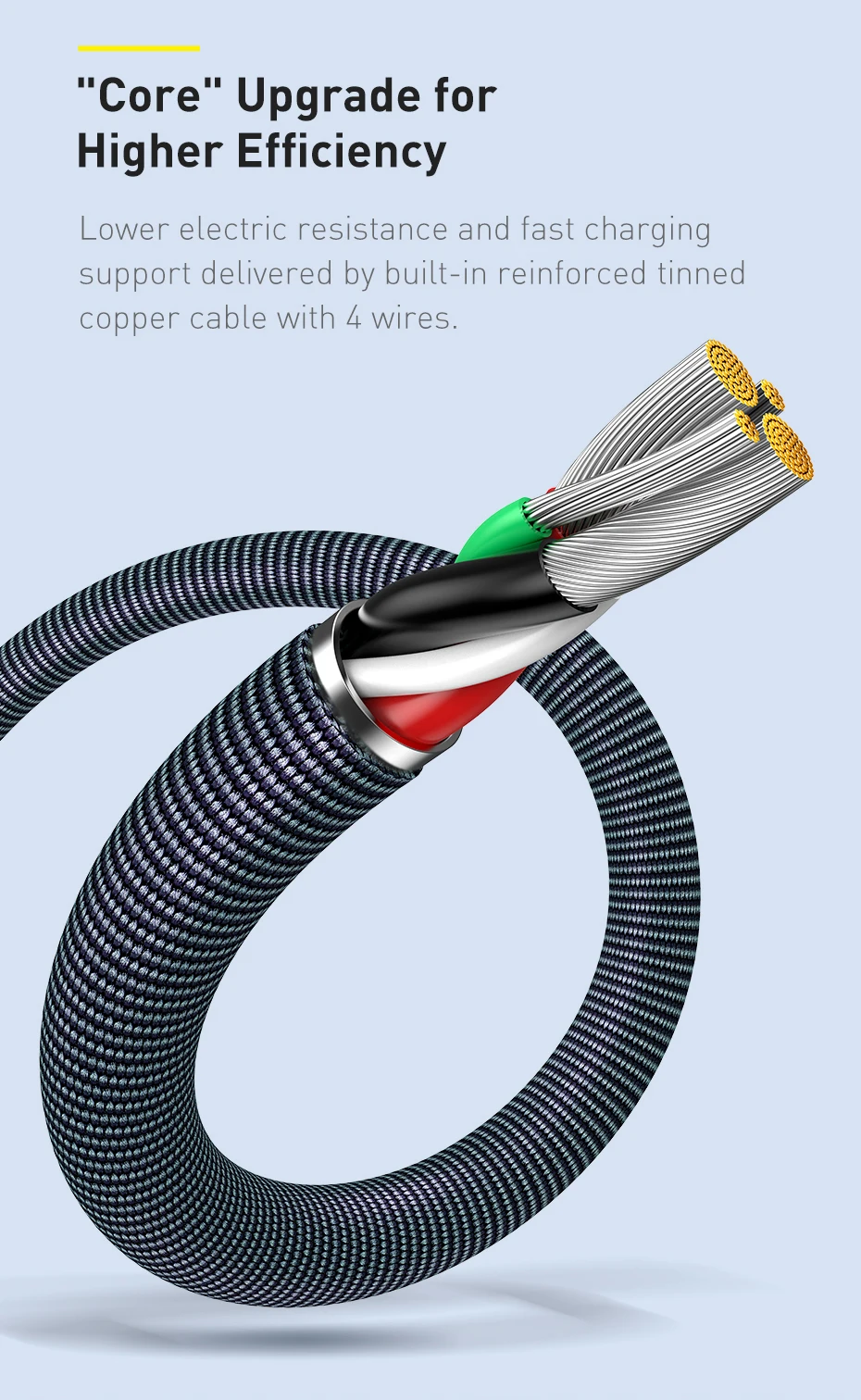 Cable Baseus - Conector reforzado SR