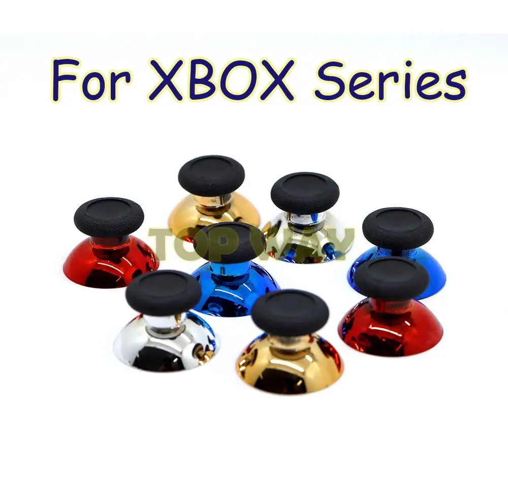 2 uds para Microsoft XBox Series X S controlador 3D palos de pulgar analógicos agarre tapa de Joystick cubierta de palancas para Xbox One cromado