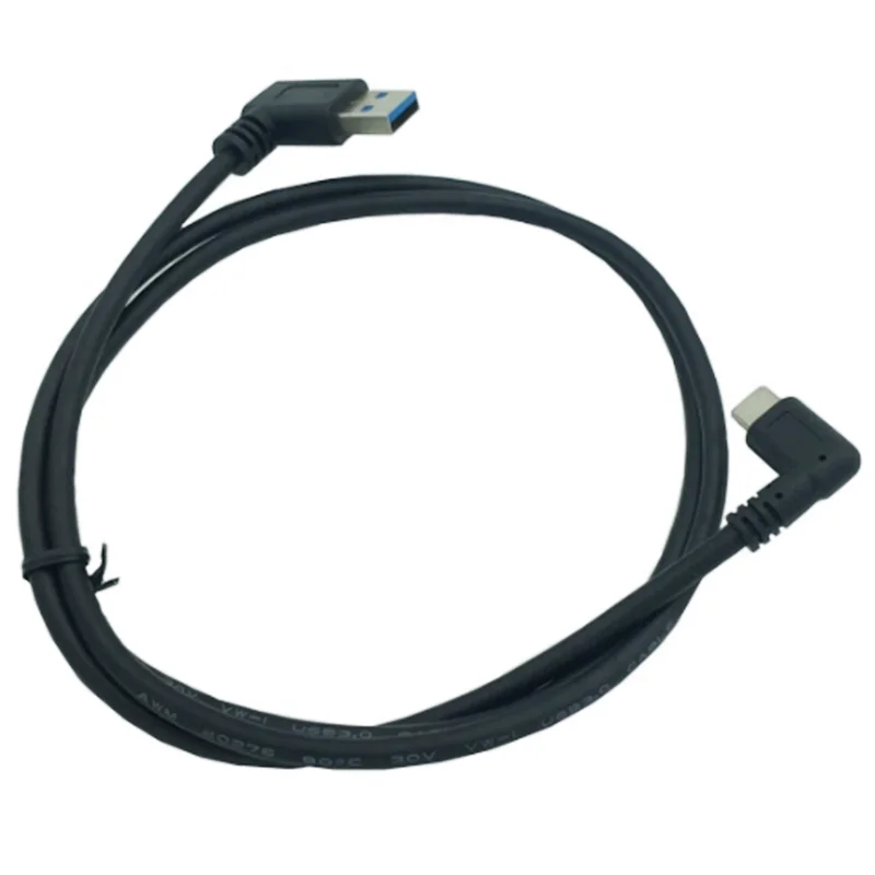Ángulo de 3,3 pies TYPE-C reversible USB 3,1 El ángulo de USB-C es de aproximadamente 90 grados hacia arriba y hacia abajo Cable de datos macho tipo USB 3,0 A 100 CM - imagen 4