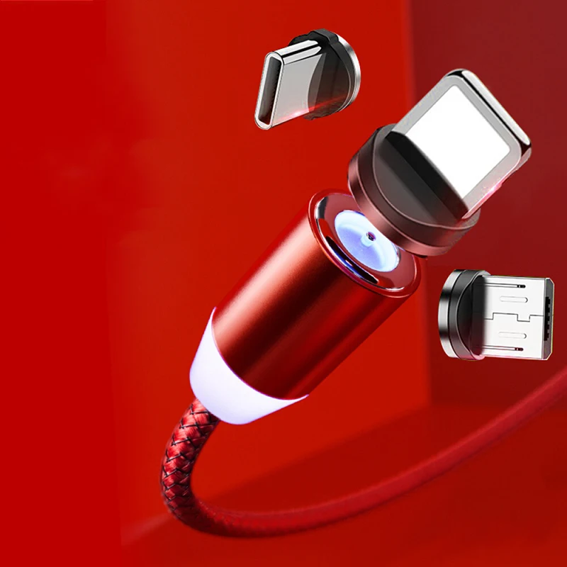 Cable Magnético 3 en 1 USB-C Lightning Micro USB Carga Rápida