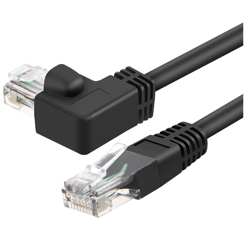 Cable RJ45 26AWG CAT6 UTP en ángulo lateral en forma de L RJ45 Cable de conexión en forma de Cable Ethernet CAT5 Cable Lan Gigabit CAT6 codo 1m 1,8m 3m - imagen 3