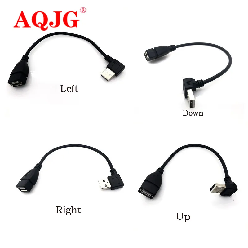 Cable de extensión USB 2,0 tipo A macho A hembra, accesorio con ángulo de 90 grados, 20cm, izquierda, derecha, arriba y abajo, novedad, gran oferta, 1 ud. - imagen 2