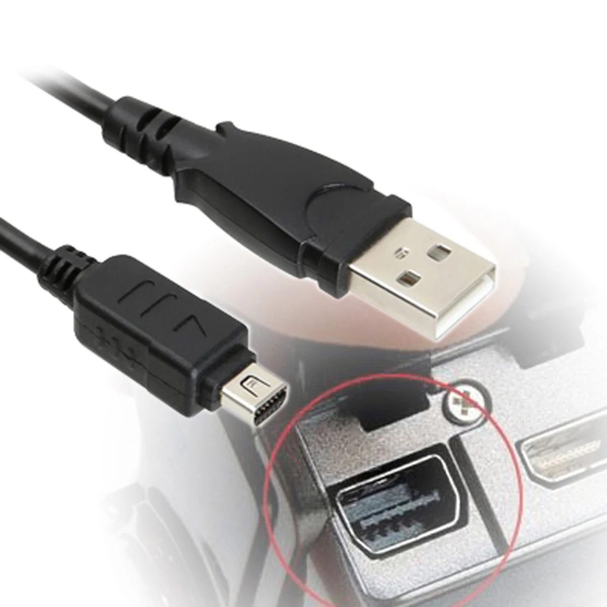 Cable de datos USB para cámara CB-USB5, Cable de 12 pines para Olympus CB-USB6, SZ-10, SZ-11, SZ-14, SZ-20, SZ-31MR, U410, U500, U600, U700