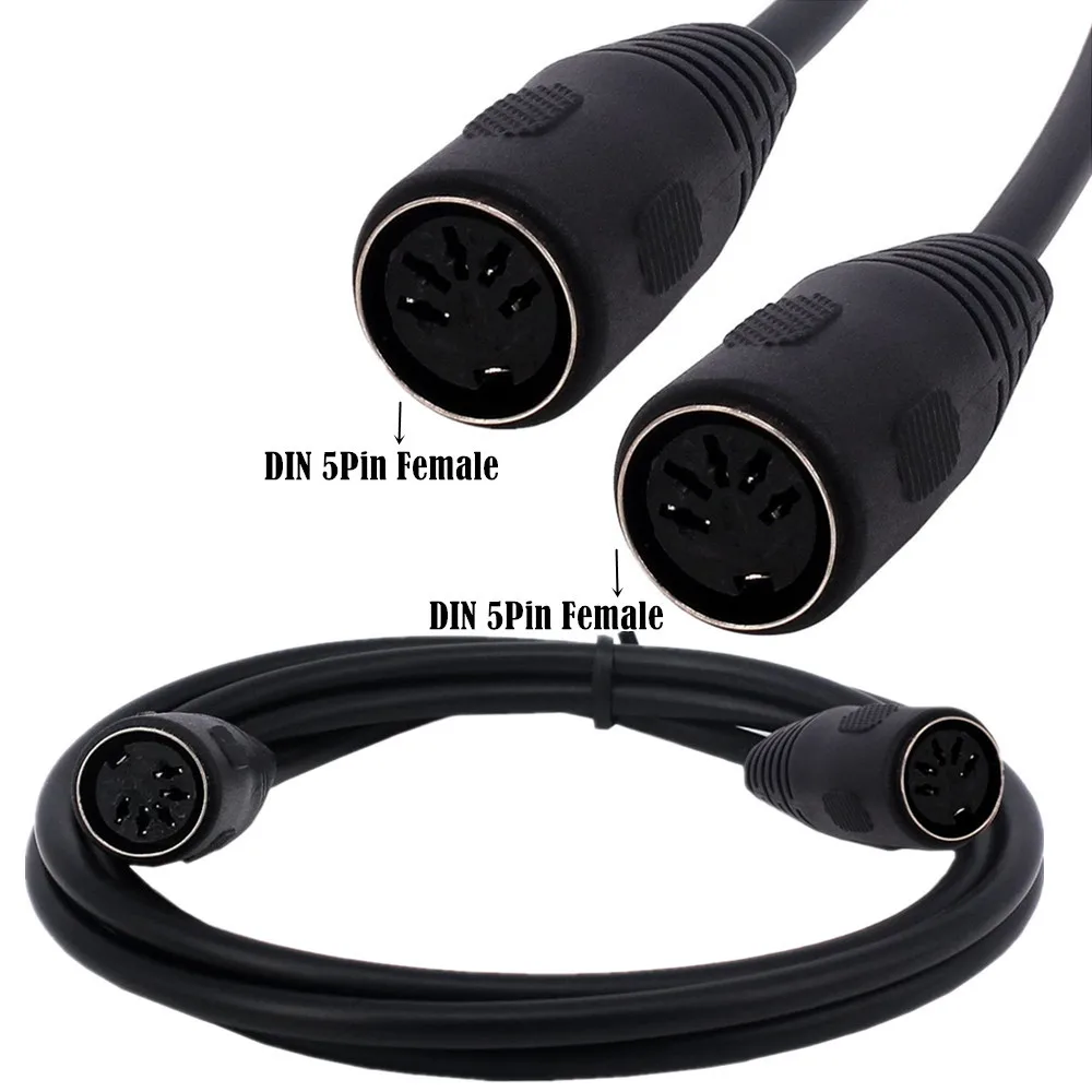 Cable Extensión MIDI Cable Audio MIDI 5 Pines DIN Hembra Hembra Sintetizador Teclado MIDI Guitarra MIDI Piano Eléctrico Órgano - Vista principal del producto