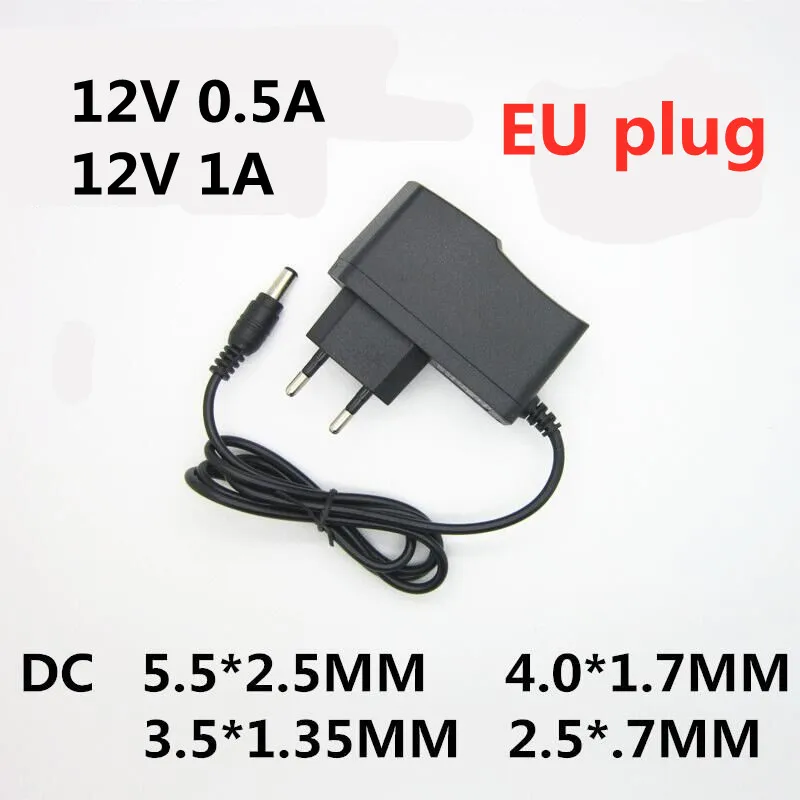 Adaptador de corriente para tiras de luz LED, fuente de alimentación de 12 V, AC 100-240V, DC 12 V, 0.5A, 1A, 1.5A, 2A, 3A, EVD, CCTV, 1 unidad - imagen 2