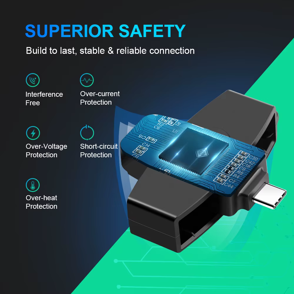 Lector Tarjetas Inteligentes USB-C Rocketek CSCR3 SIM IC - imagen 4