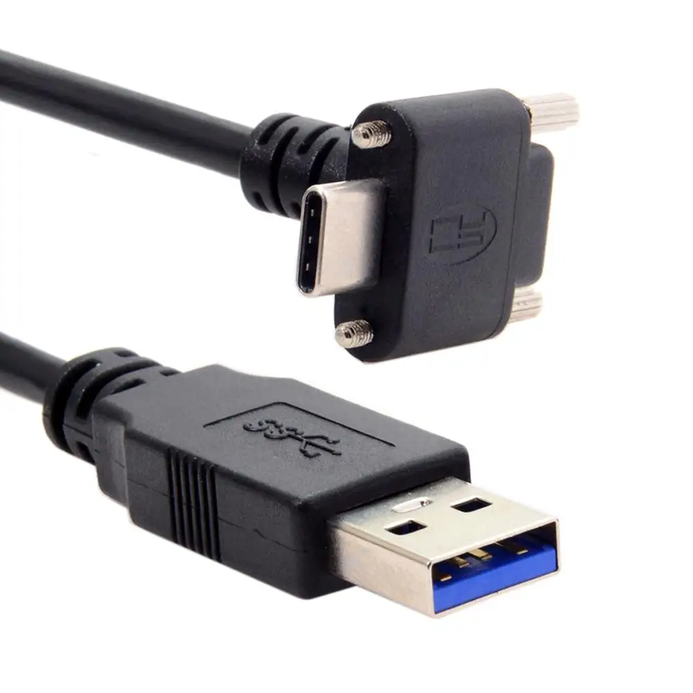 Cable USB-C 90° para Cámara – Bloqueo Tornillo Seguridad - imagen 4