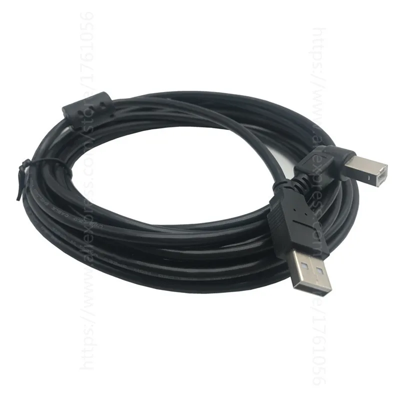 Cable USB de alta velocidad 2,0 A a B macho Cable de ángulo recto de 90 grados para Canon Brother Samsung Hp Epson Cable de impresora 5 pies 1,5 m - imagen 3