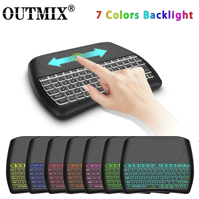 Mini Teclado OUTMIX D8 Pro Plus Air Mouse - Vista principal del producto