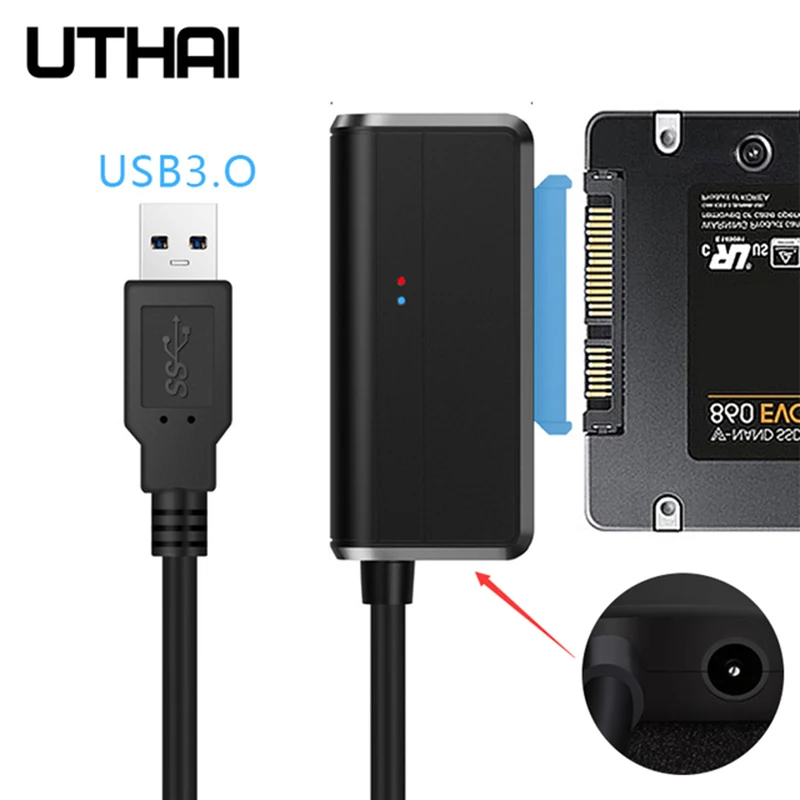 UTHAI-Adaptador de disco duro T38, Cable de disco duro Compatible con USB 2,5, SATA 5gbps, 3,5/3,0 pulgadas - imagen 2