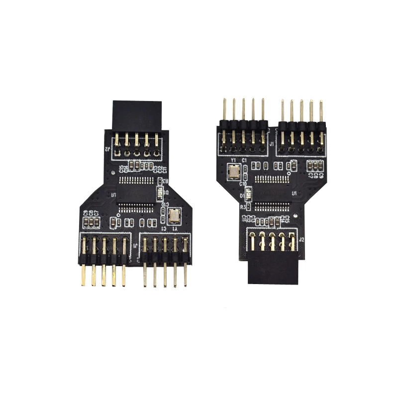 Conector USB 2,0 de 9 pines, conector hembra de 1 a 2, placa macho de 9 pines, adaptador para NZXT, refrigeración líquida para divisor RGB - imagen 5