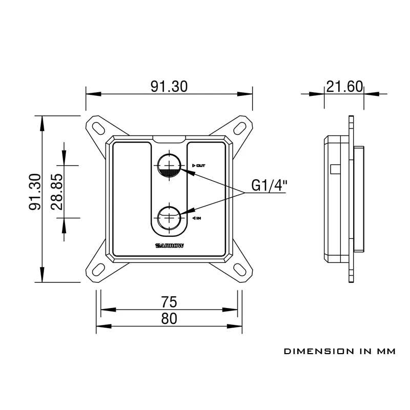 Barrow-bloque de agua para CPU, accesorio para INTEL Socket LGA1700,LGA1200,115X,X99,X299 5V, refrigerador de procesador de cabecera de luz de 3 pines, LTCB03-04I - imagen 5