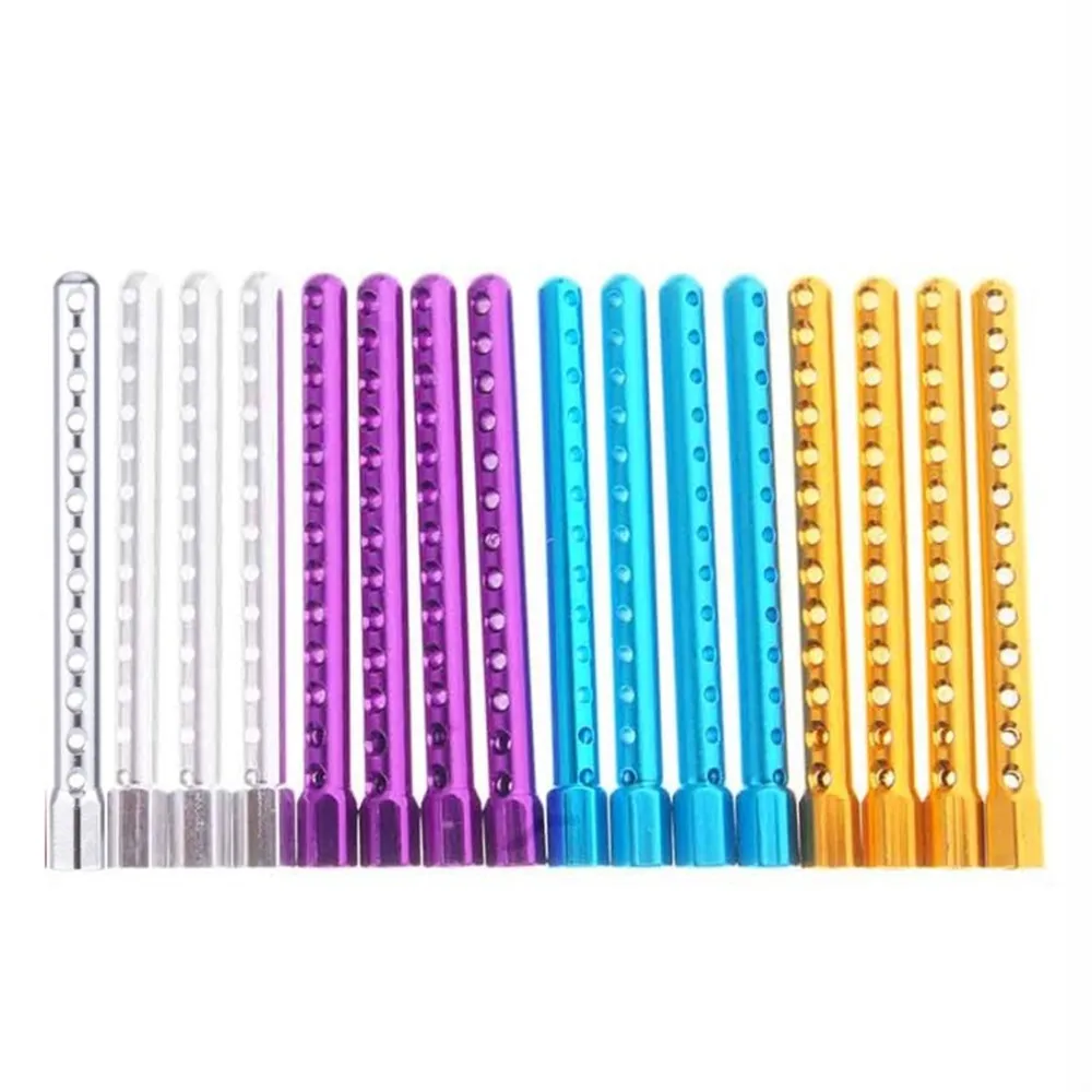 4X aleación de aluminio 122037 Juego de soportes de poste de carrocería RC 1:10 para HSP Road Racing 94123 94122, piezas de mejora DIY, accesorios