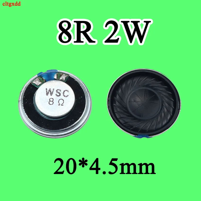 Cltgxdd 2 piezas 8 Ohm 2W 1W bocina 8R 20mm 23mm 26mm 28mm 32mm 36mm 40mm 50mm 57mm de diámetro espesor 5cm altavoz - imagen 2