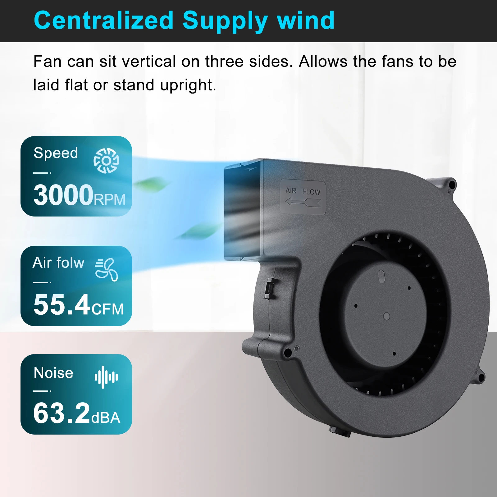 Gdstime-soplador de aire para máquina de limpieza en seco, soplador de refrigeración de turbina, 140x40mm DC 12V 14040 Axial DC, 2 piezas - imagen 2