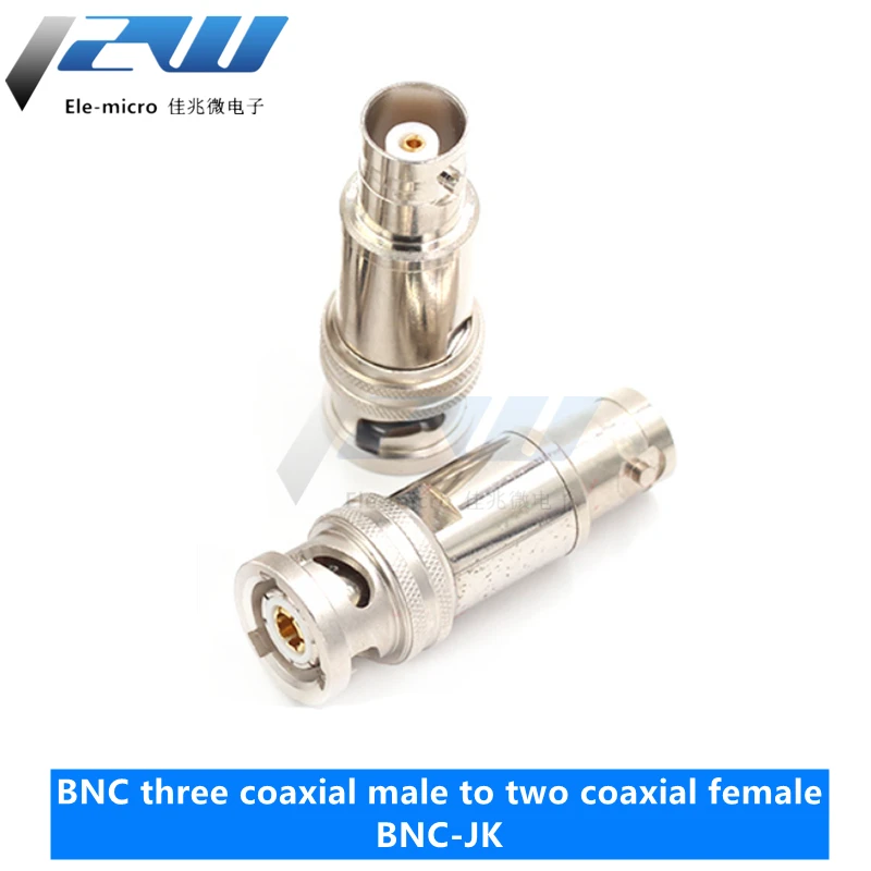 Adaptador de tres Bayonet TRB, accesorio BNC/Q9 macho a hembra de Radio frecuencia Triaxial a dos coaxiales, BNC cabezal de prueba, prueba en T 1533B, 1 unidad - imagen 4