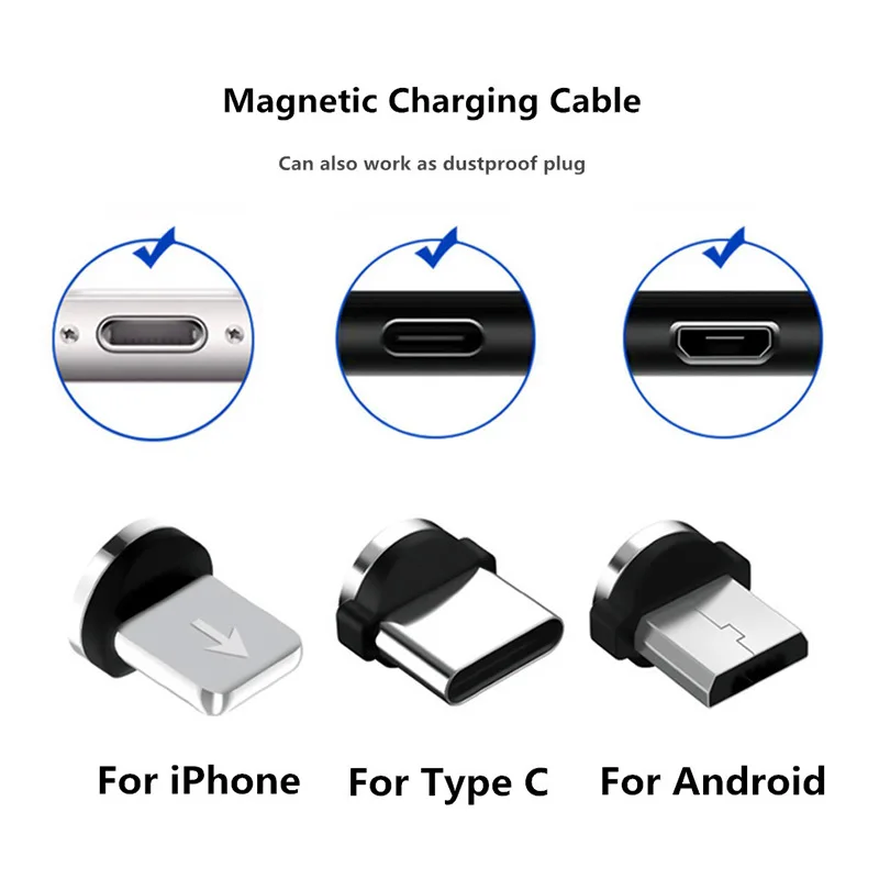 Cable Magnético USB-C o Micro USB – Carga Rápida Móvil 1m - imagen 4