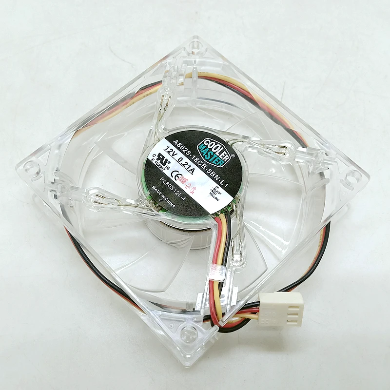 Ventilador de refrigeración Led, dispositivo Multicolor y azul con conector 4D de 3 pines, 80MM, 80x80x25mm, novedad de 8025 - imagen 4