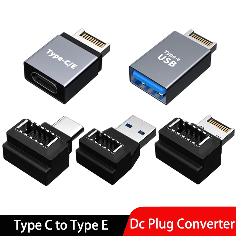 Conector adaptador de Cable de expansión USB 3,1, cabezal de Panel frontal tipo E a USB C tipo C para enchufe de placa base de ordenador de escritorio - imagen 2