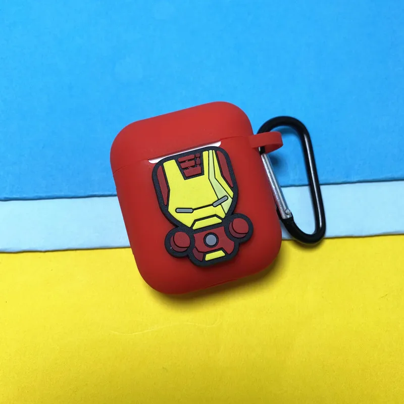 Funda con dibujos de Marvel para Apple Airpods 1 y 2, funda blanda para auriculares inalámbricos con Bluetooth, con gancho para Airpods 1/2 - imagen 5