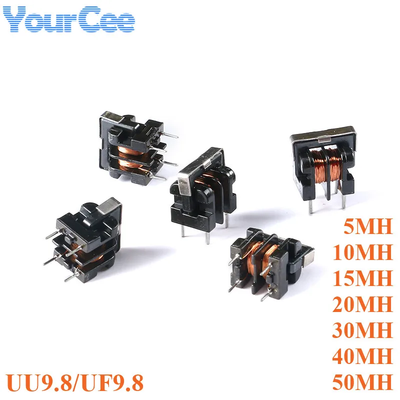 5 uds UU9.8 UF9.8 Inductor de estrangulación de modo común 5mH 10mH 15mH 20mH 30mH 40mH 50mH paso de inductancia de filtro 7*8 UU10.5 UF10.5 10*13 - imagen 2