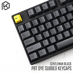 Teclas Cherry Perfil PBT Sublimación Negro Amarillo – Diseño Caballero