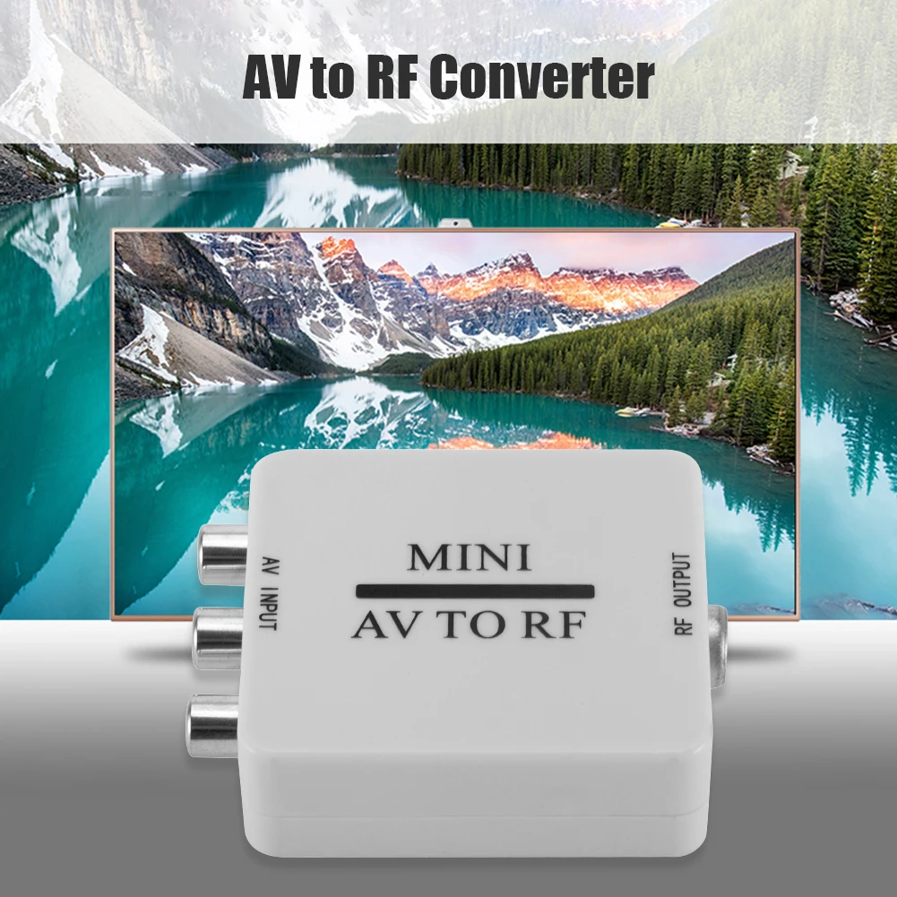 Convertidor de vídeo AV a RF compatible con HDMI, adaptador de vídeo HD multifuncional, amplificador RF 67,25/61,25 MHz - imagen 2