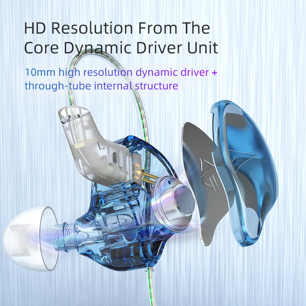 KZ EDC-auriculares intrauditivos con cable de 3,5mm, cascos HiFi con cancelación de ruido, Monitor de juegos y música deportiva, con micrófono - imagen 4