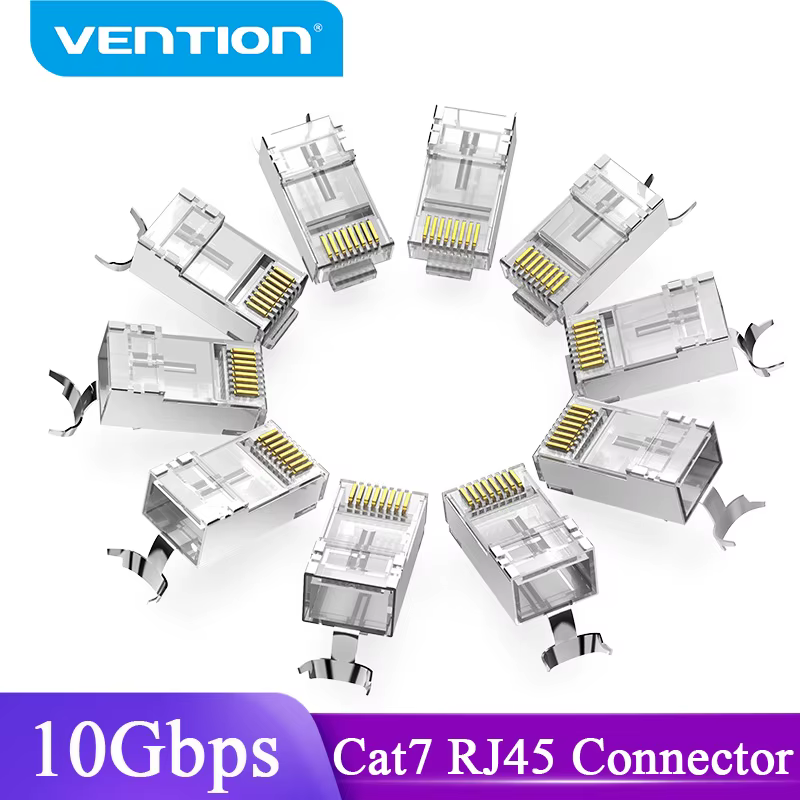 Vention Conector Cat7 RJ45 STP Oro - Cable Ethernet de Red Pro - imagen 5