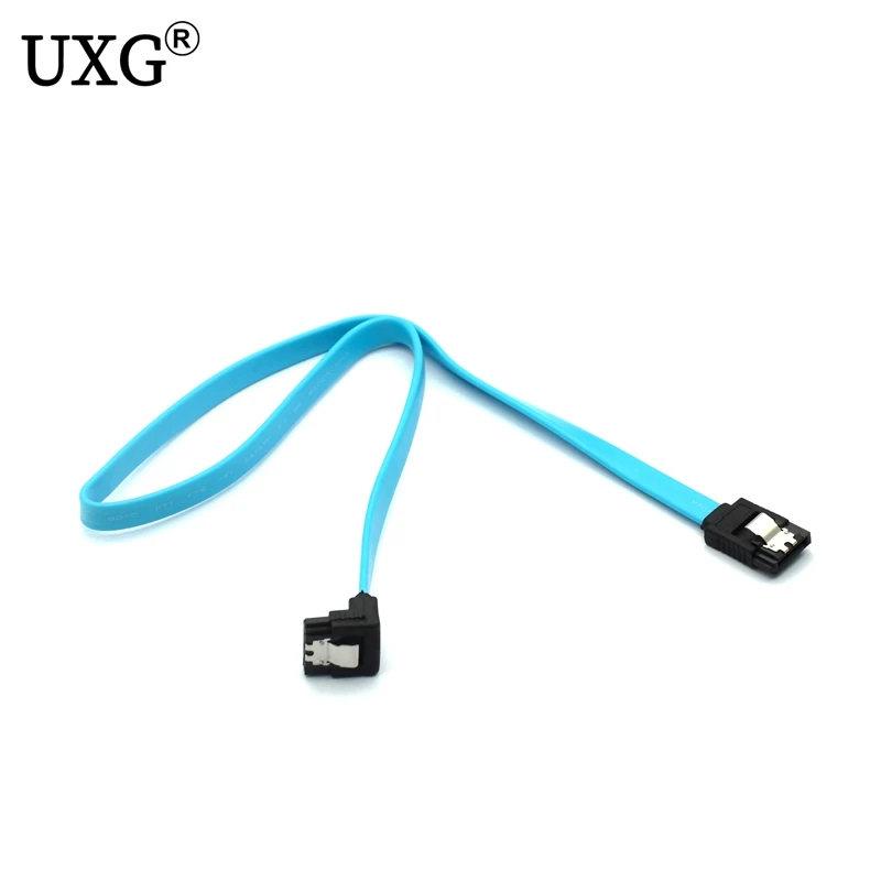 Cable SATA 3,0 a disco duro SSD, adaptador HDD, cable recto de 90 grados, Cable Sata 3,0 para Asus MSI, Cable de placa base Gigabyte, azul - imagen 2