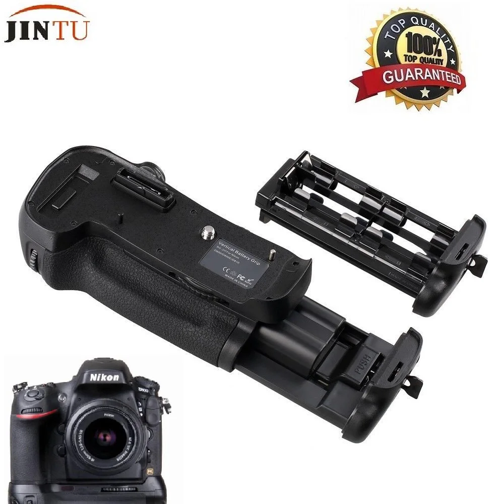 JINTU Pro-Soporte de empuñadura de batería Vertical multipotencia para cámara Nikon D800, D800E, D810, DSLR, alimentación de MB-D12, AA o EN-EL15 - imagen 2