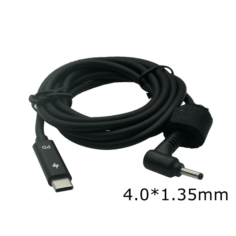 Conector USB C a cargador de 4,0x1,35mm, Cable adaptador para ordenador portátil ASUS Zenbook UX21A UX31A UX32A UX32V Ultrabook