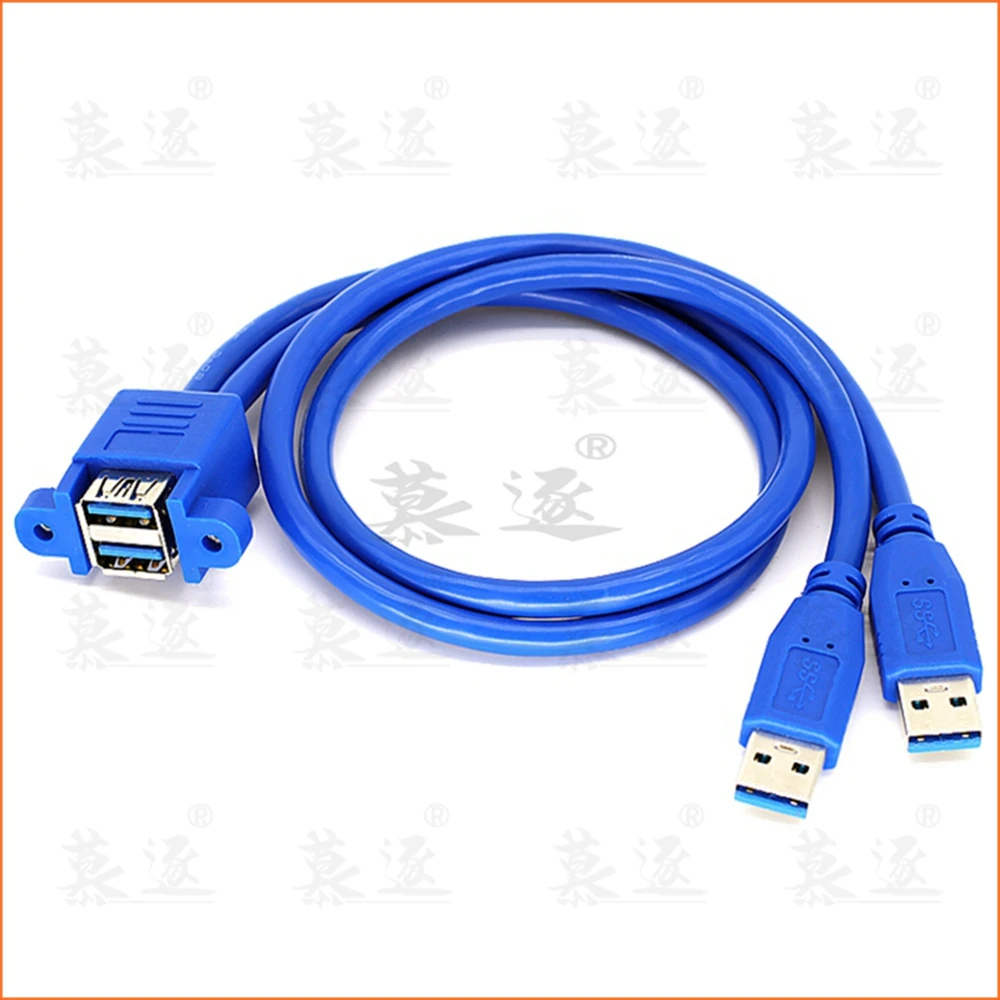 Cable de extensión USB3.0 macho a hembra con orificio para tornillo, cable de extensión USB3.0 de doble capa que se puede fijar - imagen 3