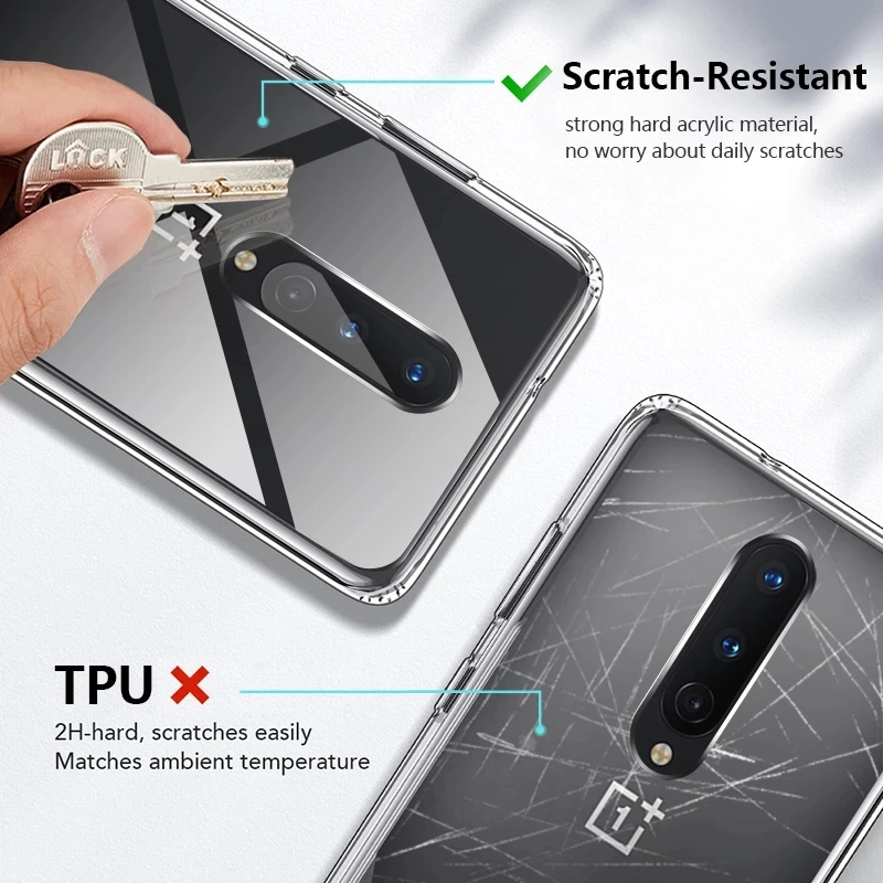 Fundas de teléfono transparentes para OPPO Oneplus 11 10 7 6T 8 9 Pro, funda de silicona TPU a prueba de golpes para Oneplus 7T 6 Pro, funda trasera suave - imagen 3