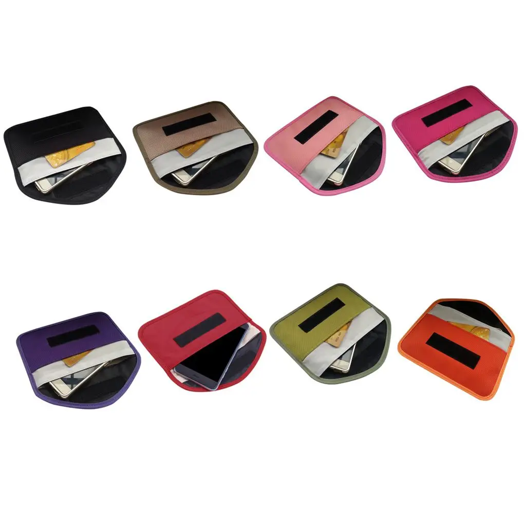 Bolsa de almacenamiento para teléfono móvil, bloqueador RFID, bloqueo de señal FOB, blindaje, funda tipo billetera para tarjeta de llave de coche - imagen 5