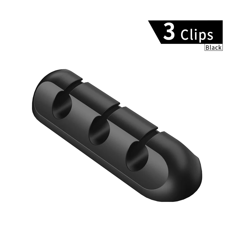 3 Clips Black