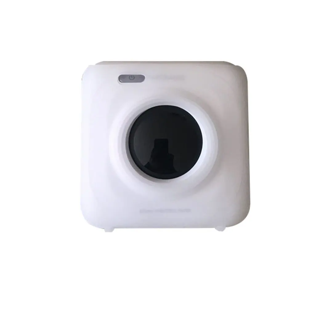 Una cámara blanca con una lente negra