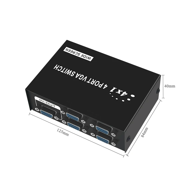 Interruptor VGA 4 en 1, salida 1080P, 60Hz, señal 4VGA en 1, salida de señal VGA, 4 puertos, convertidor Sharer HD para ordenador portátil, Monitor de escritorio - imagen 3