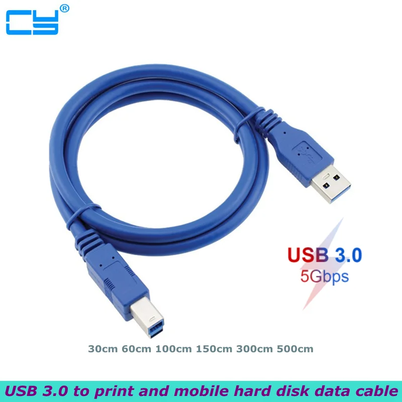 Cable de transmisión de datos de alta velocidad para impresora, Cable USB 3,0 A macho AM A USB 3,0 B macho BM USB 3,0, 1 pie, 2 pies, 3 pies, 5 pies, 6 pies, 10 pies