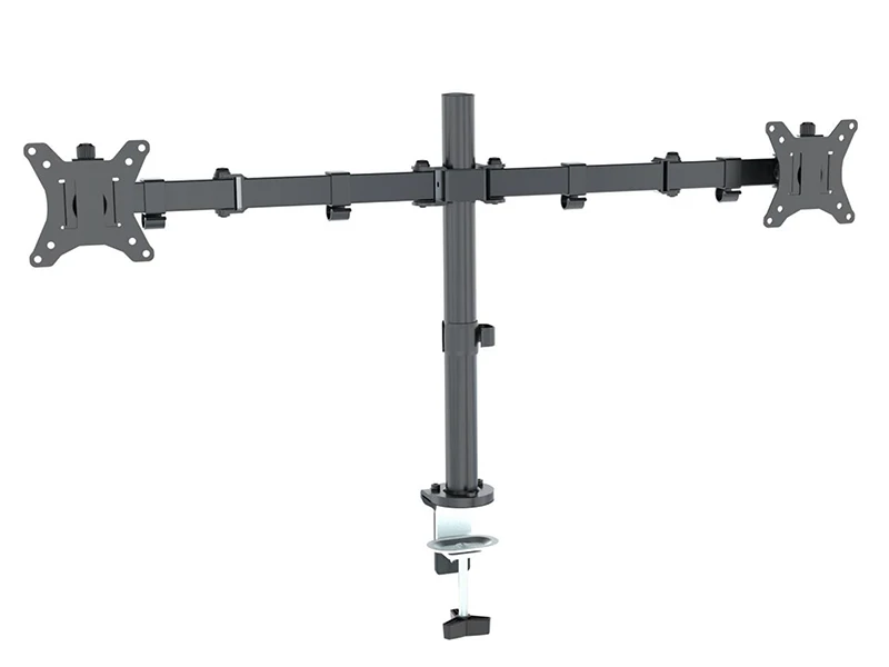 C024 Escritorio Movimiento Completo 360 Grados Soporte Monitor Doble 10 27 LCD LED Brazo Montaje Monitor Carga 9.9kgs Cada Cabeza - Vista principal del producto
