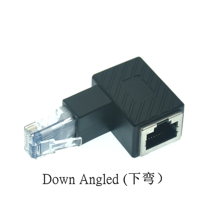 Adaptador Ethernet de 90 grados hacia arriba y hacia abajo, curva izquierda y derecha, CAT5e/CAT6, Ethernet hembra y RJ45 / 8p8c de 270 grados - imagen 3