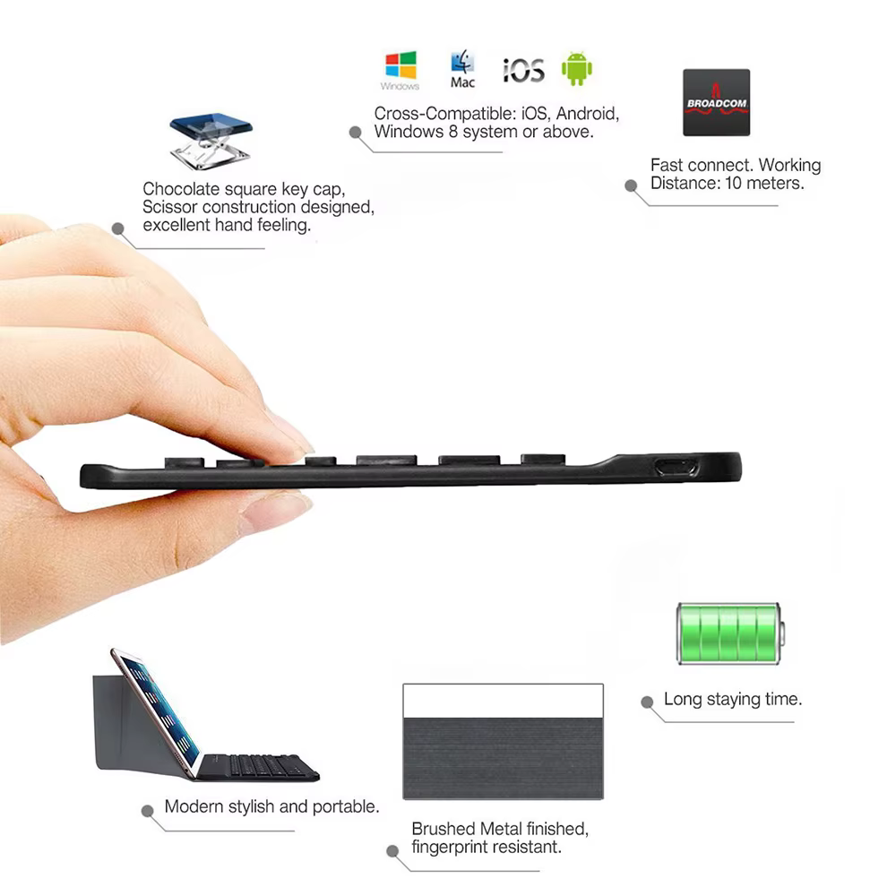 Teclado Bluetooth Mini Inalámbrico para Tablet y Móvil - imagen 3