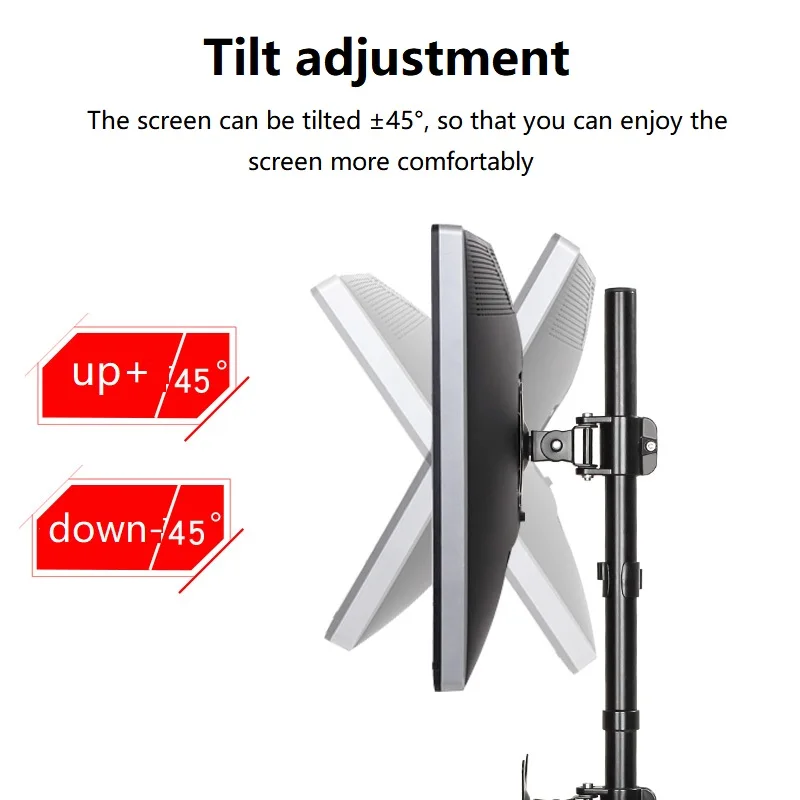 Soporte para Monitor Dual de 360 grados, sujeción de escritorio de 10 "-32", movimiento completo, Soporte para Monitor LCD LED, Soporte para Mesa, Soporte para brazo de PC, Soporte DZ08 - imagen 3
