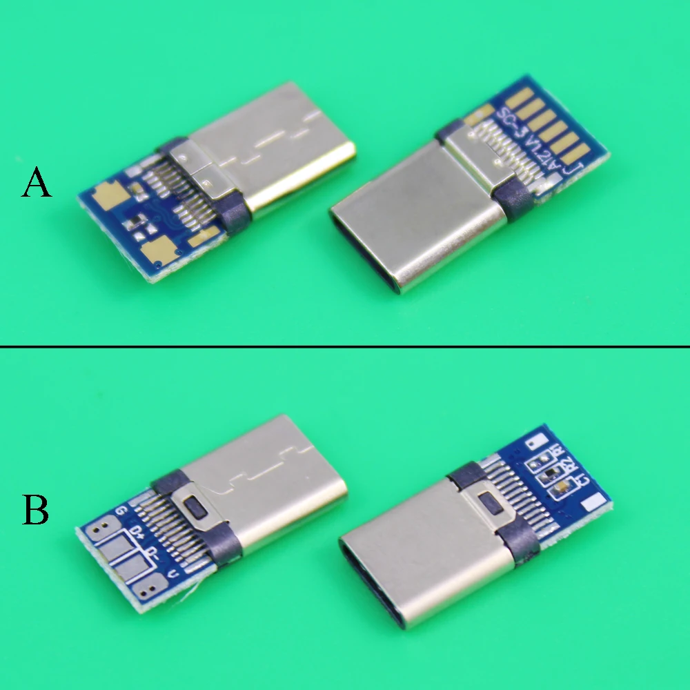 Conector Micro USB 3,1 tipo C, conector macho de carga rápida de 12 pines para teléfono móvil, 10 unidades por lote