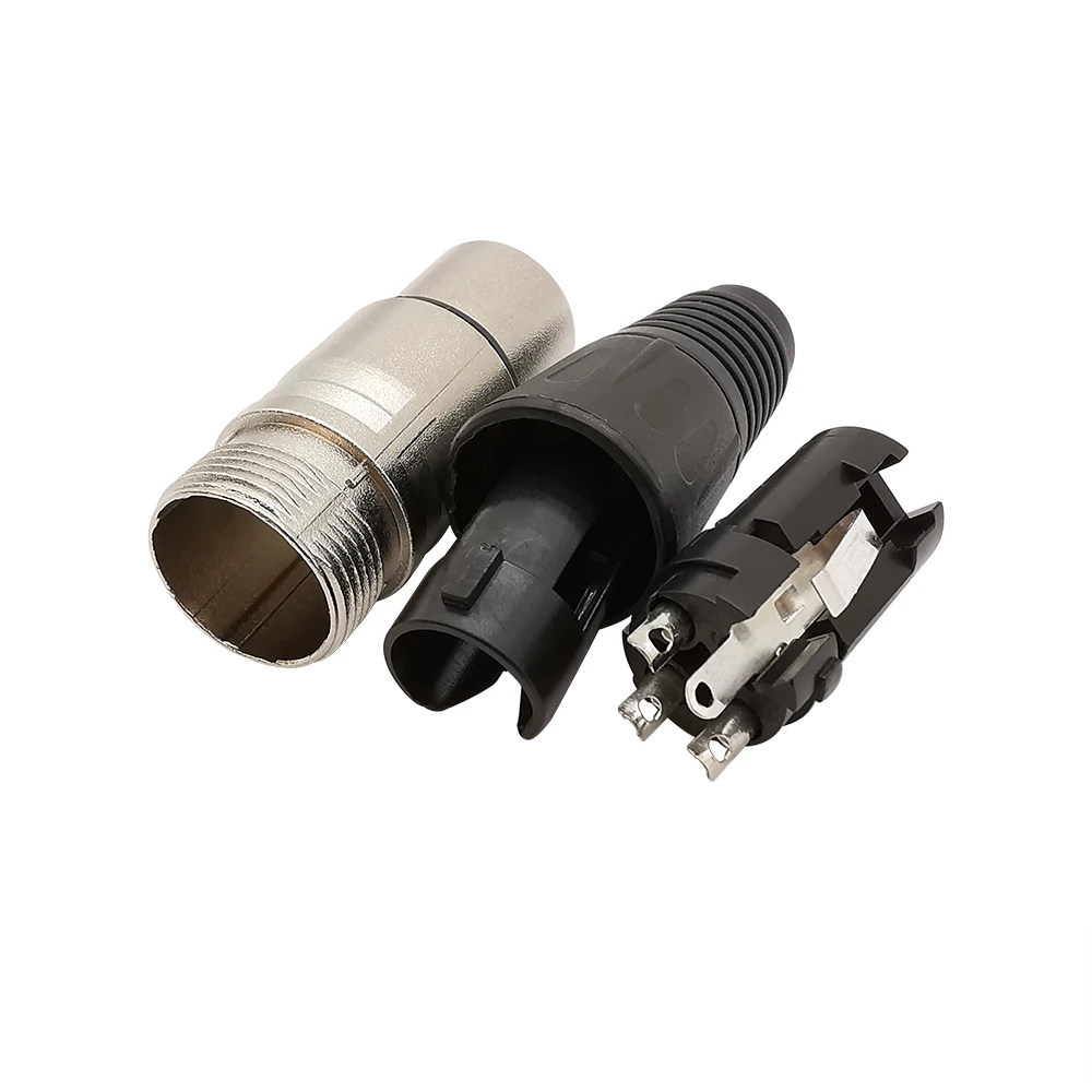 10 Uds 3 pines XLR hembra macho micrófono Cable de Audio conector de Cable Terminal de Cable para conector de soldadura de micrófono - imagen 5