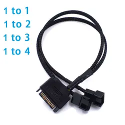 Adaptador SATA PWM para ventiladores de PC con sensor
