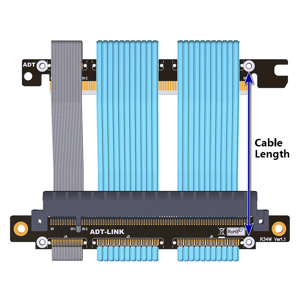 Cable de extensión PCIe 4.0 azul