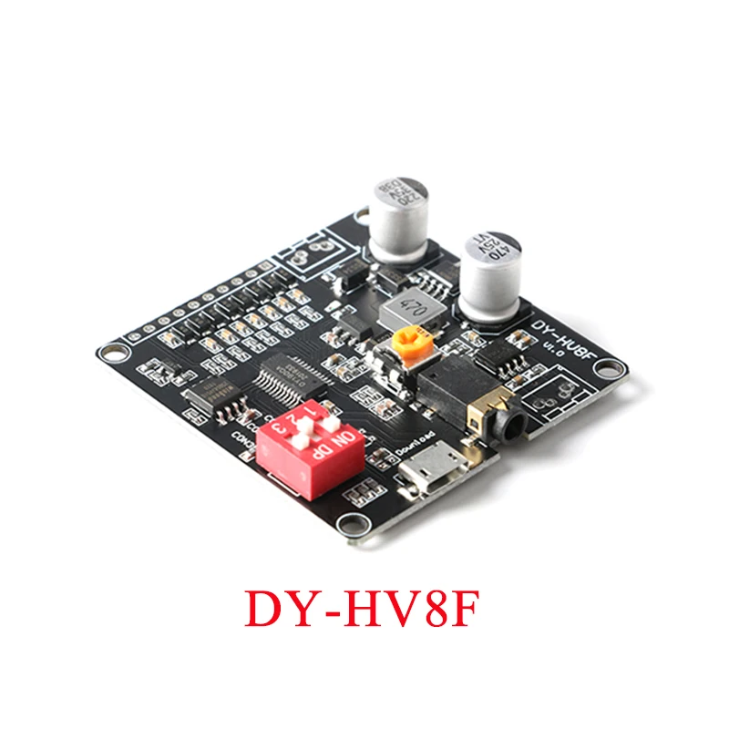 DY-HV20T-fuente de alimentación de 12V/24V, módulo de reproducción de voz de 10W/20W, compatible con tarjeta Micro SD DY-HV8F, reproductor de música MP3 para Arduino - imagen 3