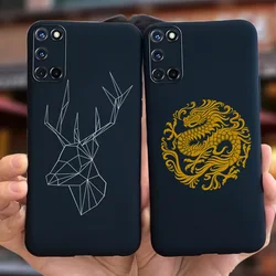 Funda Lujo Negra Mate Oppo A52 A72 A92 – Protección Suave y Delgada