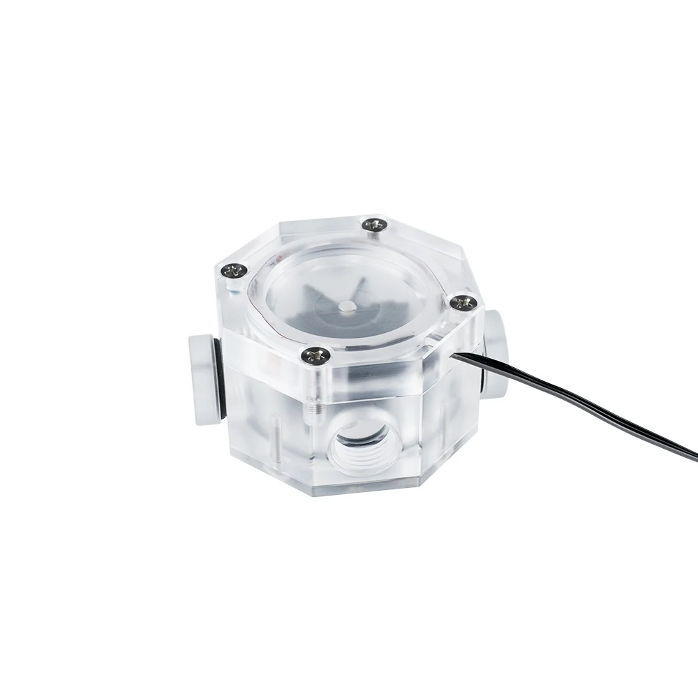 Bitspower-indicador Octagonal de velocidad del agua, medidor de flujo, 5V, 3 pines, DRGB G1/4, BPTA-OFI-DRGB - imagen 2